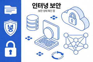 사이드바에 표시되는 인터넷 보안 관련 일러스트레이션 이미지